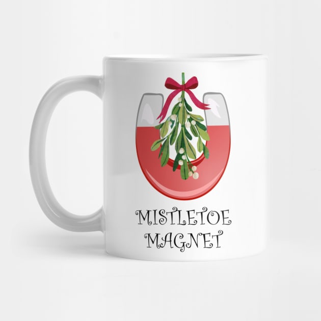 Mistletoe Magnet Black Lettering by Humerushumor